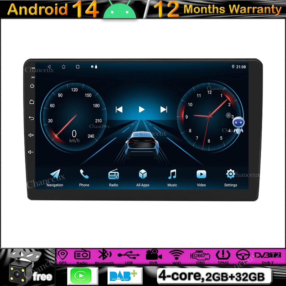 9"Android Car Stereo Radio Carplay GPS Navi For Chrysler sebring 300C Dodge Ram - Image 1 of 4