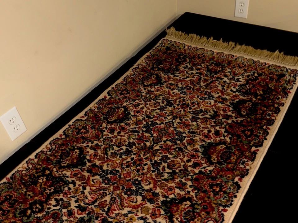 Authentic Karastan Multicolor Panel Kirman # 742 Wool American Rug 4’3”x2’6” - Image 1 of 4