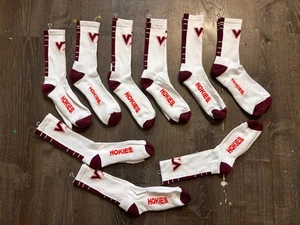 NWOT 47 Brand NCAA Virginia Tech Hokies VT Crew Socks sz. 7.5-9 medium - Picture 1 of 3