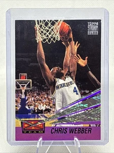 1993-94 Topps Stadium Club Beam Team Chris Webber #21 Rookie Warriors Salón de la fama casi nuevo - Imagen 1 de 2