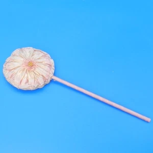Vintage POWDER PUFF WAND Cosmetic Stick Trimmed with Ribbon 1920s - Picture 1 of 6