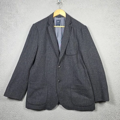 Abrigo deportivo Gap para hombre grande azul marino espiga calce ajustado mezcla de lana blazer de 2 botones Foto 1 de 4