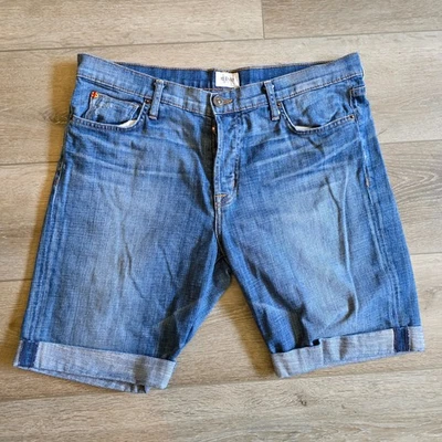 Hudson 女式百慕大牛仔裤 30 码翻盖口袋纽扣门襟袖口下摆 — 第 1/4 张图片