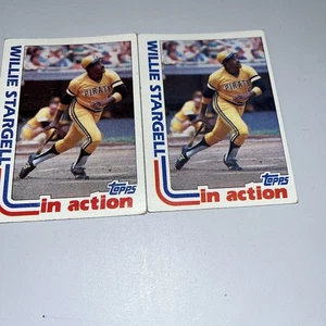 1982 TOPPS IN ACTION #716 WILLIE STARGELL BASEBALL CARDS - Buying Both At 1 Price - Bild 1 von 2