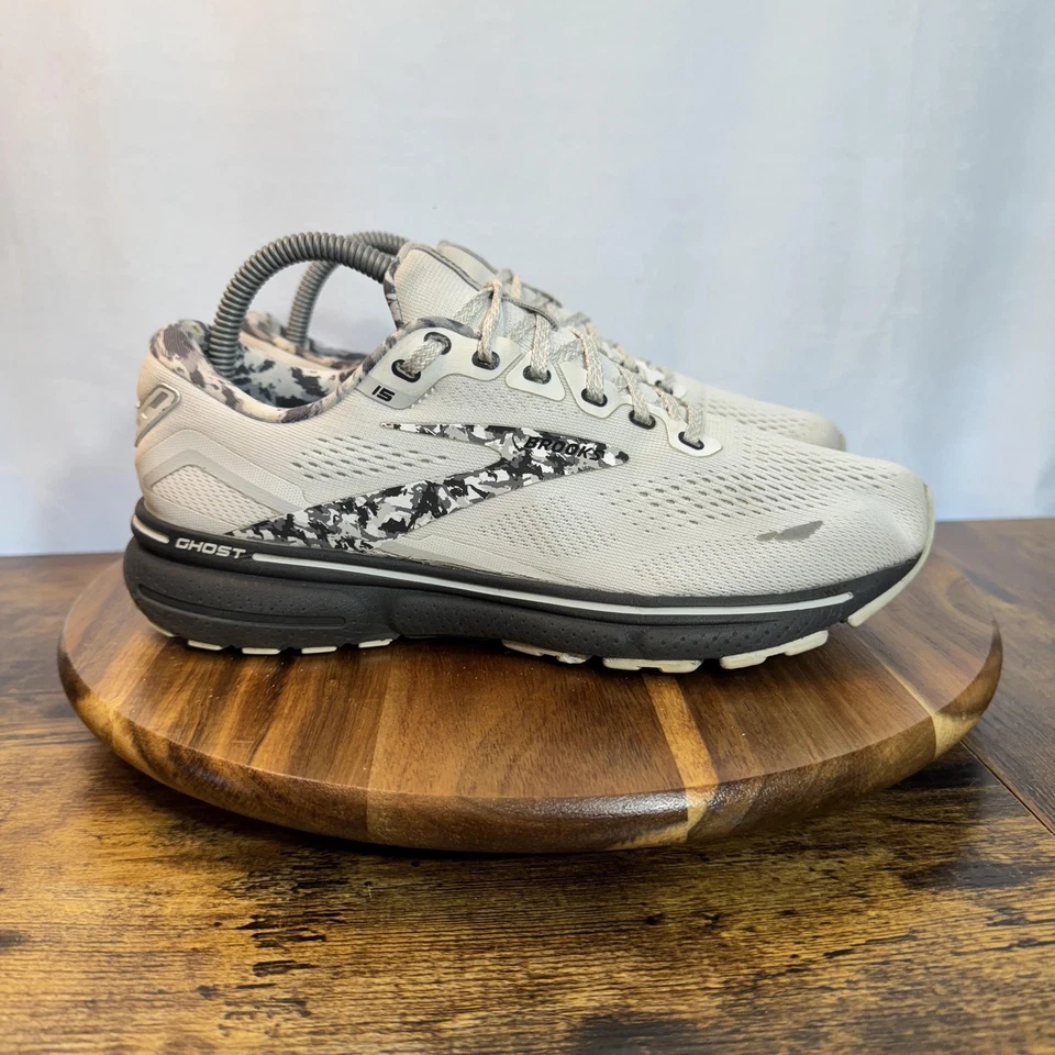 Brooks Ghost 15 Shoes Womens Size 8 Gray Black Running Sneakers Cushion - Image 1 of 4