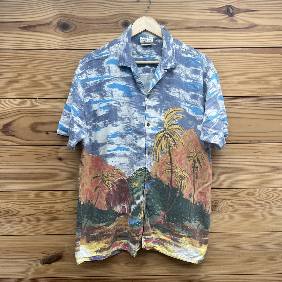 Camisa De Colección Y2K Costa del Pacífico Carretera Para Hombres XL SS Estilo Hawaiano Abotonada B3 Foto 1 de 4