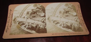 Antik 1898 Echt Foto Stereoview Spanisch Amerikanischer Krieg Schlachtschiff Maine Wrack - Bild 1 von 3