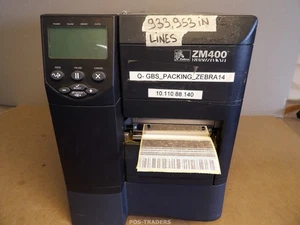 Zebra ZM400 Thermal Barcode Label Printer 203dpi LAN USB - 933,953 INCH / LINES - Afbeelding 1 van 9