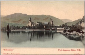 FORT AUGUSTUS ABBEY, New Brunswick NB Canada Postcard "Reflections" 1910s Unused