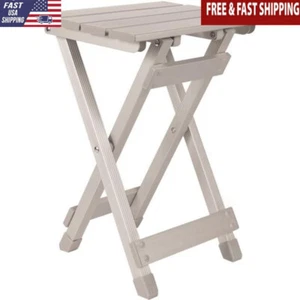 Folding Aluminum Side Table Portable Camp Picnic RV Use Supports 130lbs Compact - Picture 1 of 4