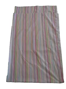 Vintage Wamsutta Twin Full/Flat Sheet Colorful Pastel Stripe Set Made In USA - Picture 1 of 7