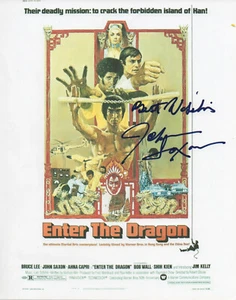 JOHN SAXON Signed 10X8 Photo ENTER THE DRAGON Bruce Lee COA - Picture 1 of 1