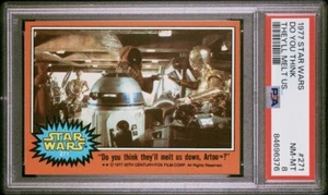 Topps Star Wars Serie 5 #271 Do You Think They’ll Melt Us Down Artoo PSA 8 1977 - Imagen 1 de 2