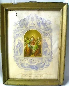 altes Bild Abendmahl Jesus und seine Jünger antik von 1879 - Bild 1 von 5