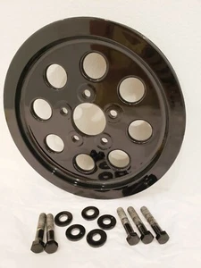 HARLEY DAVIDSON SPORTSTER XL1200 XL883 REAR BELT PULLEY GLOSS BLACK 1991-1999 - Bild 1 von 2