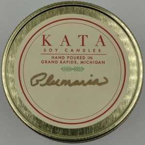 Kata Small "Plumeria" scent Glass Jar Soy Candle. Approx. 5 Ounces Hand Poured - Picture 1 of 3