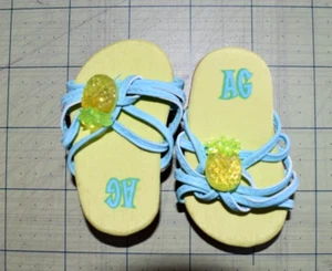 PINEAPPLE 4 STRAP SANDALS  VINTAGE  TODAY GIRL - AMERICAN GIRL  NEVER USED - Picture 1 of 2