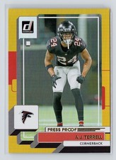 A.J. Terrell 2022 Donruss Football #232 Premium Press Proof Gold