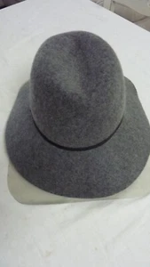 The White Company London Tall Felt Hat  One Size Grey Marl 100% Wool RRP £49 - Picture 1 of 6