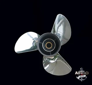 YAMAHA 13 1/2 x 14-k 3 Blade Polished Stainless Steel Prop Propeller 50-140hp - Picture 1 of 1