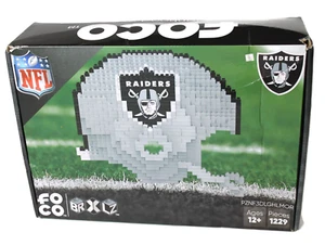 Casco da calcio FOCO NFL 3D BRXLZ blocchi di costruzione XL Las Vegas Raiders Oakland - Foto 1 di 8