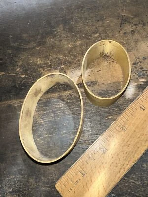 Print Blocks “ 2 Brass Borders, Oval Shape “ Room For Type. - Image 1 of 4