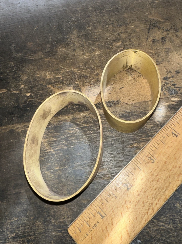 Print Blocks “ 2 Brass Borders, Oval Shape “ Room For Type. - Image 1 of 4