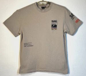 T-Shirt H&M x Kodak beige Baumwolle Kurzarm Rundhals Logo - Bild 1 von 5