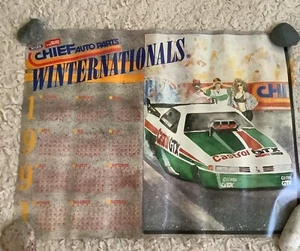 1991 NHRA Winston Drag racing cheif auto parts winter nationals calendar poster - Picture 1 of 7