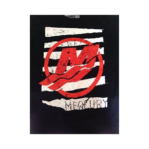 New Authentic Mercury Marine Short Sleeve Shirt Black Rave on Front - Picture 1 of 6