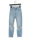Abercrombie & Fitch Women's Jeans W 25 in Blue Cotton with Elastane Straight