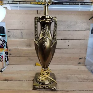 Vtg Brass Art Deco Neo Classical Table Lamp Urn Trophy Hollywood Regency EUC - Picture 1 of 10