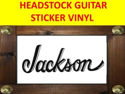 Jackson Stickers Black Vinyl From headstock Guitar & Bass - Imagen 1 de 2
