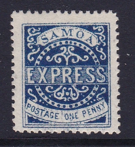 SAMOA 1877-80 PERF 12 1d EXPRESS MINT SG15 REPRINT? Cover