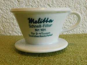 Melitta Schnell-Filter Nr. 101 für 2-4Tassen Deutsches Reichs Patent -8 Loch! - Bild 1 von 8