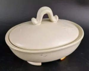 Antigua lata de tapa de cerámica Steuler - Art Déco - Beige - 15 cm - Años 30 - Imagen 1 de 6