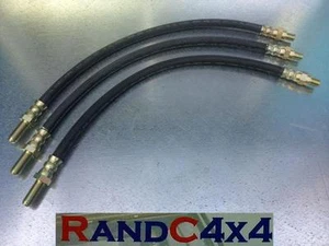 RTC3386 x3 Land Rover Serie 2 y 2a Juego de mangueras de freno flexibles delanteras y traseras Flexi - Imagen 1 de 1