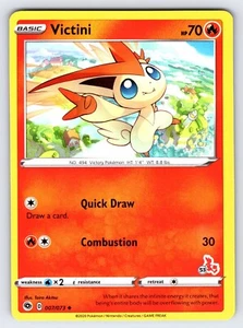 Victini 007/073 Battle Academy Cinderace Deck Pokemon Card Promo Rare - Nm/Vlp - Picture 1 of 2