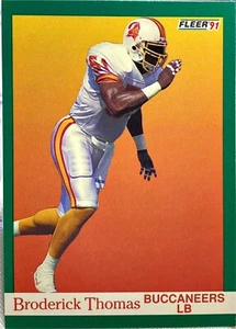 1991 Fleer #381 Broderick Thomas Buccaneers Football NM - Picture 1 of 2