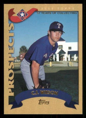 2002 Topps Traded Gold #T218 C.J. Wilson /2002 - Image 1 of 2