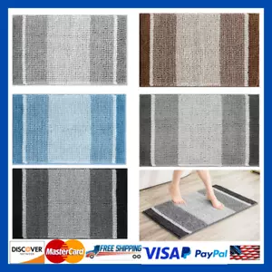 subrtex chenille bathroom rugs non-slip absorbent super cozy bathroom mat carpet - Picture 1 of 44