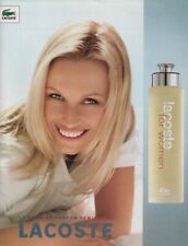 Publicité papier Parfum. Perfume ad. Lacoste for Women 2001