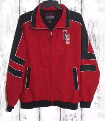 Mens Vintage Fubu Jacket Coat Y2K Red/Black Windbreaker Size Large L - Image 1 of 4