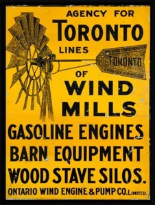 TORONTO LINES FARMING BARN SILOS 16" HEAVY DUTY USA MADE METAL ADVERTISING SIGN - Picture 1 of 1