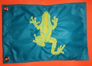 Bandiera frusta di sicurezza personalizzata Tree Frog - UTV, BARCA, JEEP - 13"x22" - Foto 1 di 5