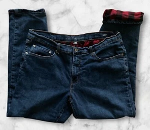 Eddie Bauer Lined Jeans Men’s 38 x 32 Straight Leg Dark Wash - Picture 1 of 6