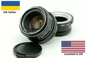 Vintage DDR Zeiss PENTACON auto 1.8/50mm M42 - M4/3 mount Portrait bokeh Lens - Picture 1 of 11