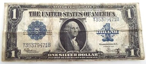 1923 - Manta de caballo con certificado de plata de un dólar - Billete grande de $1 de Estados Unidos ~ #6187 - Imagen 1 de 6