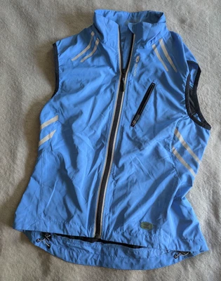 SUGOI Windbreaker Cycling Vest Small Light Blue Gray Black - Image 1 of 4