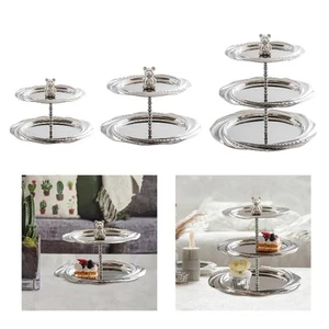 Layered Cake Stand with Little Bear Figurine for Wedding Reception Kitchen - Picture 1 of 18